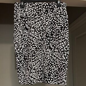 LuLaRoe Black and White Animal Print Cassie Pencil Skirt